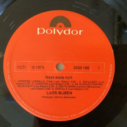 Lars Mjøen - Nest Siste Nytt [LP] (2. hand) - Bilde 3