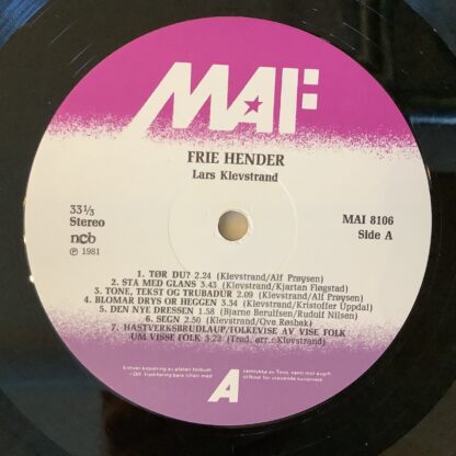 Lars Klevstrand - Frie Hender [LP] (2. hand) - Bilde 3