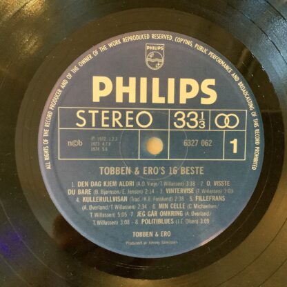 Tobben & Ero - 16 Beste [LP] (2. hand) - Bilde 2