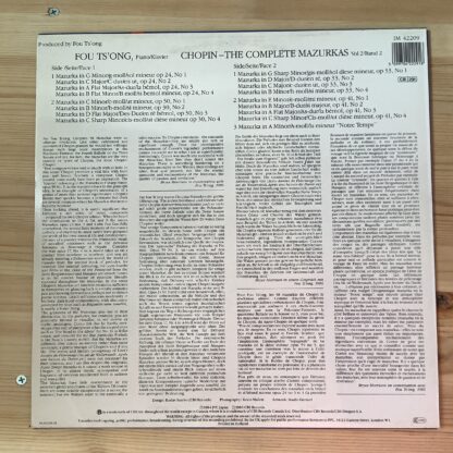 Fou Ts'ong - Chopin: The Complete Mazurkas, Vol 2 [LP] (2. hand) - Bilde 2
