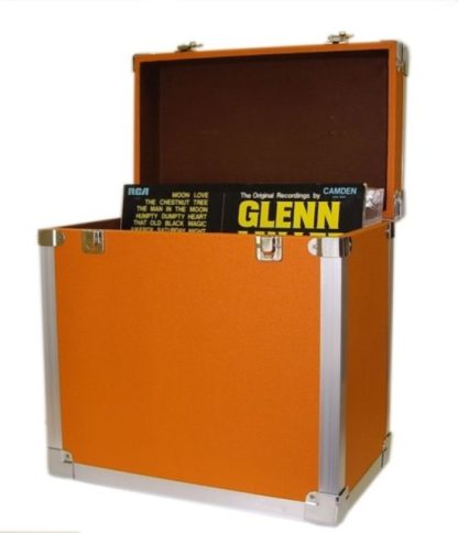 LP Record Storage Carry Case - Orange