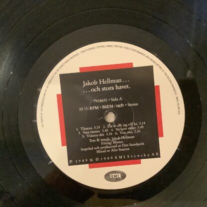 Jakob Hellman - ...Och Stora Havet [LP] (2. hand) - Bilde 5