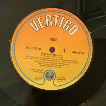 Kiss - Hide Your Heart [12"] (2. hand) - Bilde 3