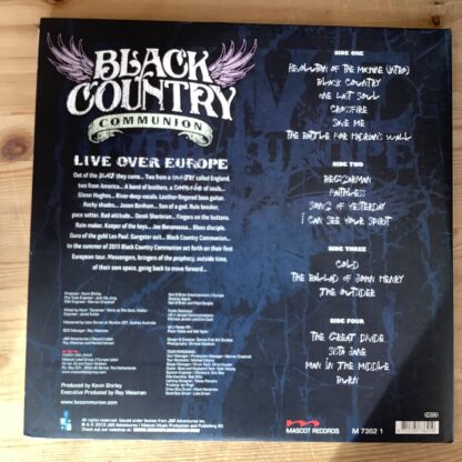Black Country Communion - Live Over Europe [2xLP] (2. hand) - Bilde 2