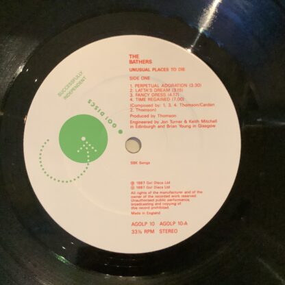 The Bathers - Unusual Places To Die [LP] (2. hand) - Bilde 3