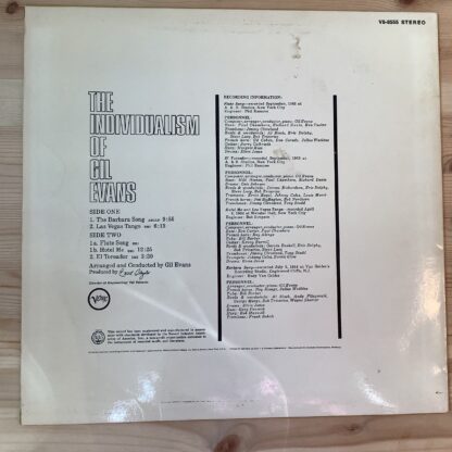 Gil Evans - The Individualism Of Gil Evans [LP] (2. hand) - Bilde 2