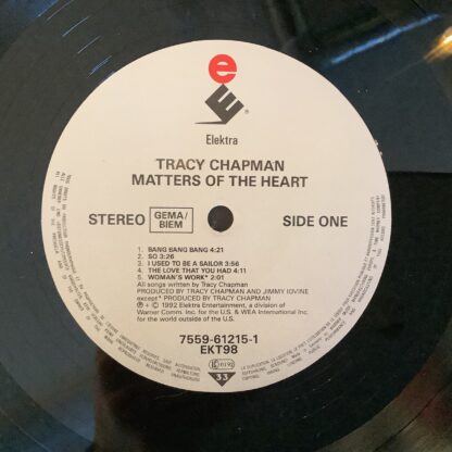 Tracy Chapman - Matters Of The Heart [LP] (2. hand) - Bilde 5