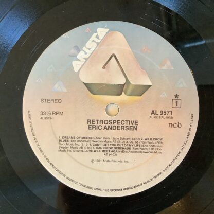 Eric Andersen - Retrospective [LP] (2. hand) - Bilde 5