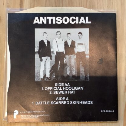 Antisocial - Official Hooligan E.P. [7"] (2. hand) - Bilde 2