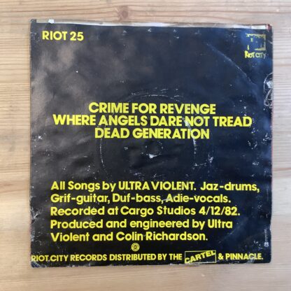 Ultra-Violent - Crime... For... Revenge [7"] (2. hand) - Bilde 2